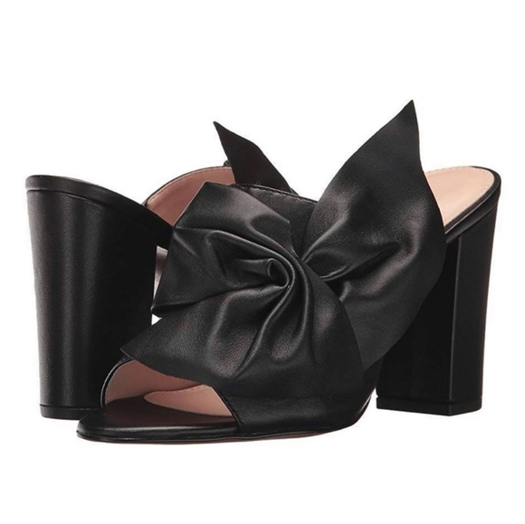 Avec Les Filles Shoes - Avec Les Filles Marie Bow Block Heel Mules